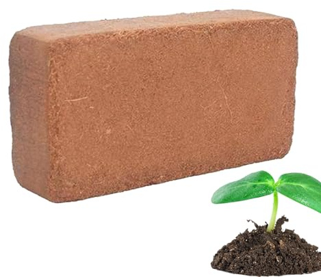 Opilroyn Coco Brick - Pietre di cocco biologico per piante,Promuove la regolazione 'umidità come terriccio per fiori da interno, piante da interno ed esterno per una crescita