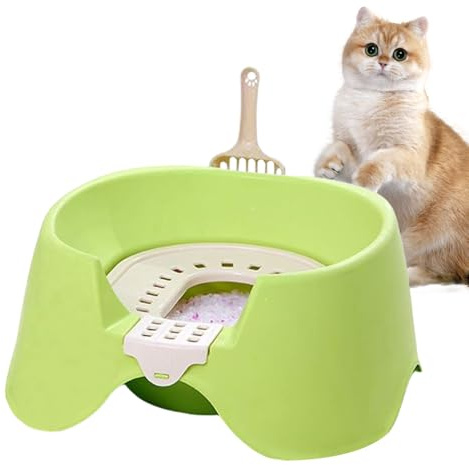 Bac à litière pour chat – Bac à litière pour chaton | Toilettes ouvertes sur le dessus pour petit appartement intérieur maison abri magasin chatons lapins