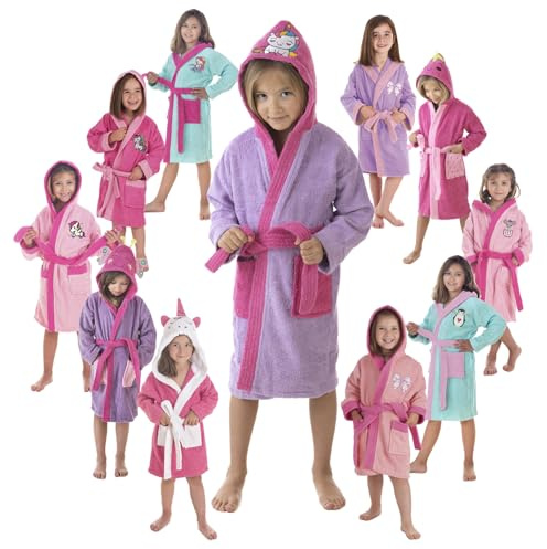 LEBENGOOD Accappatoio Bambina Bambino Ragazza Ragazzo Bambini Spugna Cotone