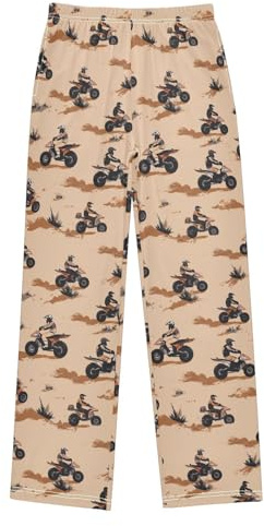 XDKDZIS Motorbikes Dune Buggy Lounge Pajama Pants Soft PJ Bottoms for Sleepwear Ages 6-14 Years