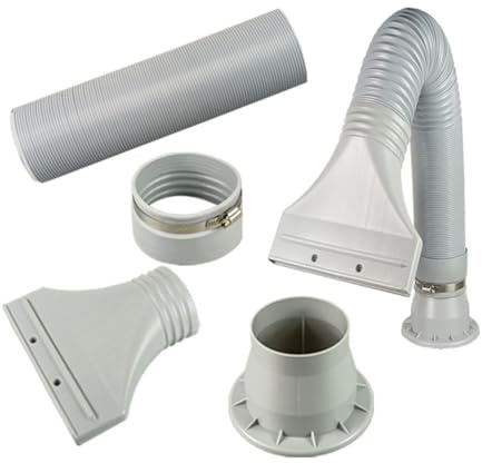 Homeponnew Tubo di scarico regolabile da 0,7 a 1,7 m per condizionatori e asciugatrici, diametro 100 mm, tubo di ventilazione flessibile pieghevole a 360°, compatibile con la maggior parte delle unità