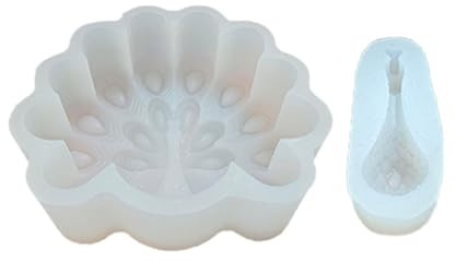 KAHDGSS Stampo da Forno in Silicone a Tema Pavoni Disegni Flessibili Antiaderenti Stampo per Mousse Torte Gelato Dessert Artistico Strumento da Forno per Dessert Artistico