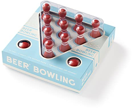 Brass Monkey Beer Bowling Drinking Game Set from Features Perfectly Weighted MDF Pins and Balls and Instructions for Three Unique Ways to Play, Great Gift Idea!