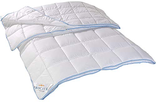 PROCAVE TopCool 4 Jahreszeiten Qualitäts-Bettdecke mit Druckknöpfen für Winter und Sommer | Soft-Komfort-Bettdecke 135x200cm