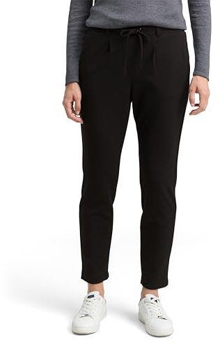 TOM TAILOR dam Jersey Loose fit-byxor 1008375, 14482 - Deep Black, 40W / 32L