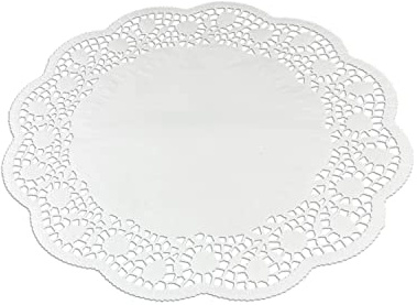 Günthart 100 Stück Tortenspitzen | in der Farbe weiß | 40cm Durchmesser | aus Papier
