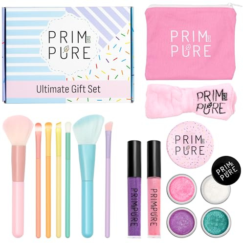 Prim and Pure Ultimate Mineral Kids Makeup Gift Set | Perfect for Play Dates & Birthday Parties | Kids Eyeshadow Makeup – ...