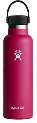 HYDRO FLASK - Trinkflasche 621ml (21oz) - Vakuumisolierte Wasserflasche aus Edelstahl - Sportflasche mit auslaufsicherem Flex Cap-Deckel - Thermoflasche Spülmaschinenfest - Standard-Öffnung - Snapper