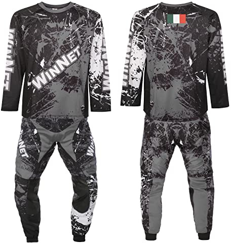 WinNet Completo tuta da Moto Cross Maglia + Pantalone