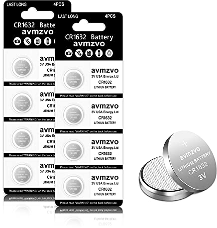 CR1632 knappcell 3 V litiumknappceller CR 1632 batterier 8 stycken 【5 års garanti】 (1632-8p)