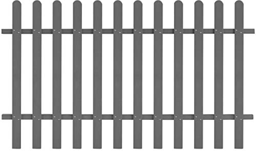Tidyard Lattenzaun Gartenzaun Friesenzaun Zierzaun Zaun Zaunlatte Vorgartenzaun Beetumrandung Beeteinfassung Balkonbrett WPC 200 x 120 cm (L x H)