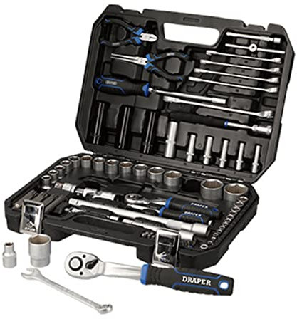 Draper 83 Piece HI-TORQ Socket Set - 21444 - Metric 1/4 and 1/2 Sq Dr Tool Kit