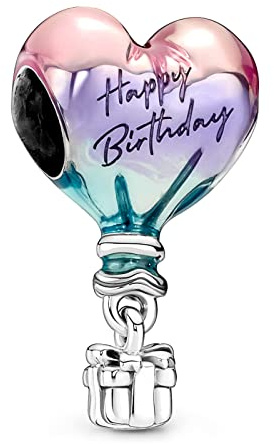 LaMenars Charm Ballon Joyeux Anniversaire pour Bracelets Breloques en Argent Sterling 925 avec Cubic Joyeux Anniversaire Anniversaire Bijoux Cadeaux pour Femmes Filles Femme