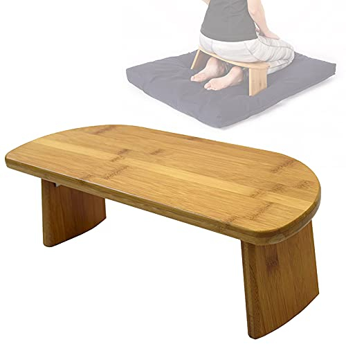 JYCCH Kniende Meditationsbank, zusammenklappbarer ergonomischer Yoga-Sitzhocker, Bank aus massivem Bambusholz - 50 * 19 * 18 cm