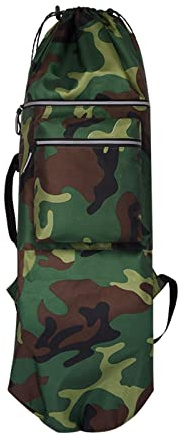 Tragbarer Skateboard-Rucksack, Organizer, faltbar, verstellbare Riemen, wasserdichte Longboard-Tragetasche für Elektro-Skateboard-Teenager, GRÜN