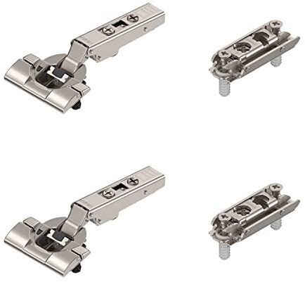 siwitec Blum CLIP top 110° Scharnier INSERTA BLUMOTION vernickelt Eck 2er | CLIP-Mechanismus für werkzeuglose Montage, stufenlose 3-dimensionale Fronteinstellung