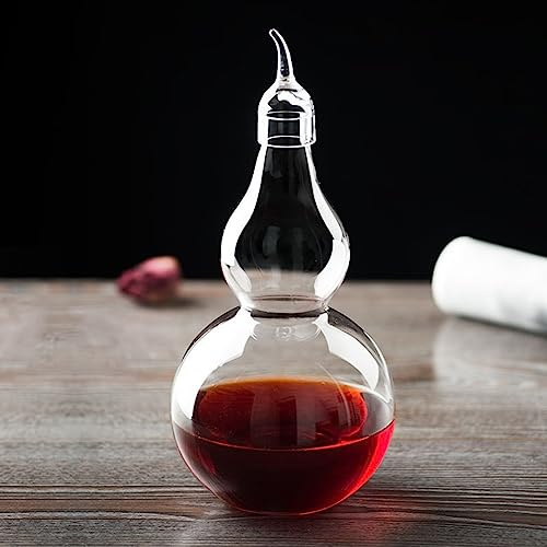Decanter creativo per vino, 100% senza piombo a forma di zucca, caraffa per vino rosso soffiato a mano (1500 ml)