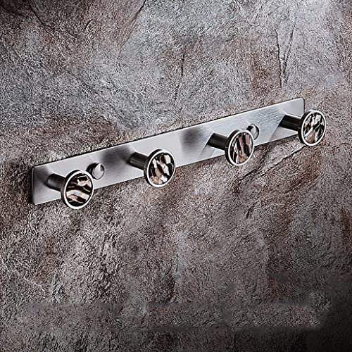 LeGDOr Wandgarderobe Wandgarderobenhaken, Edelstahl-Hakenleiste, Badezimmer-Wand-Handtuchhalter, Wandhaken Kleiderbügel für Wandgarderobenhakenleiste (Farbe: A, Größe: 4 Haken)