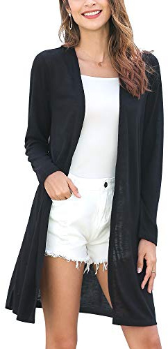 MessBebe Cardigan Donna Lungo Leggero Aperto Davanti Manica Lunga Diviso Casuale Traspirante Eleganti Giacca Tops per Primavera Estate