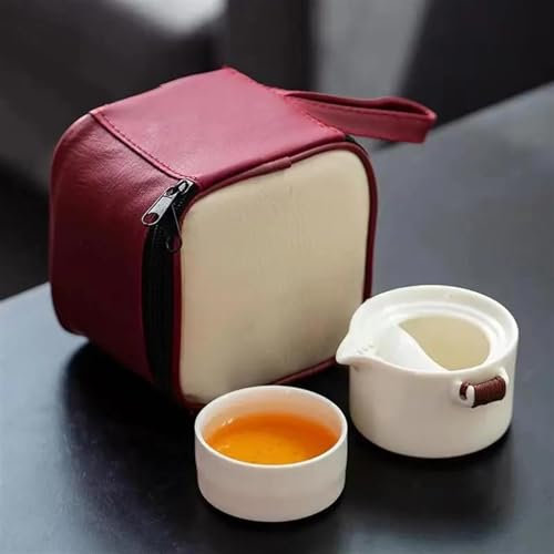 Théière Service Thé Voiture En Porcelaine Blanche 1 Théière 1 Tasse 1 Sac Bouilloire Céramique Tasses Samovar Bouilloires Shu Puer Set De Théière Et Tasse De Noël(B)