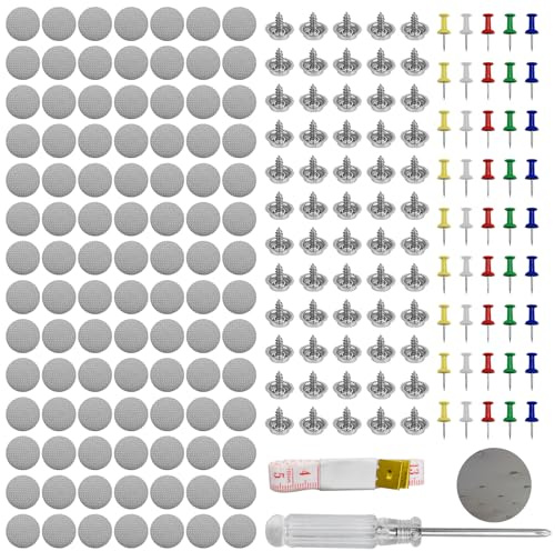 100 Pièces Kit Rivets de Réparation Universels,Punaise Ciel deToit Voiture | Rivets pour Ciel de Toit avec100 Broches, 1Tournevis, 1mètre Ruban, Réparation de Ciel de Voiture pour Toutes Les Voitures