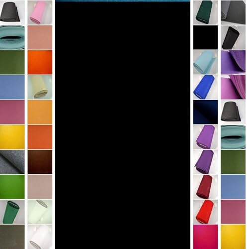 StoffBook 5mm Polyester Bastelfilz Stoff Meterware Türkis - Stabiler Filzplatten zum Nähen, Kleben, Basteln, DIY Taschen, Dekoration und Kindergarten - 45cm Breite d242