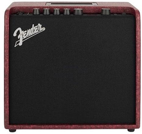 Fender Mustang LT25, Amplificatore Digitale per Chitarra con Tecnologia Modeling, Effetti Versatili, Porta USB, Uscita Cuffie e Suono Potente, Adatto per Studio e Pratica, Colore Wine