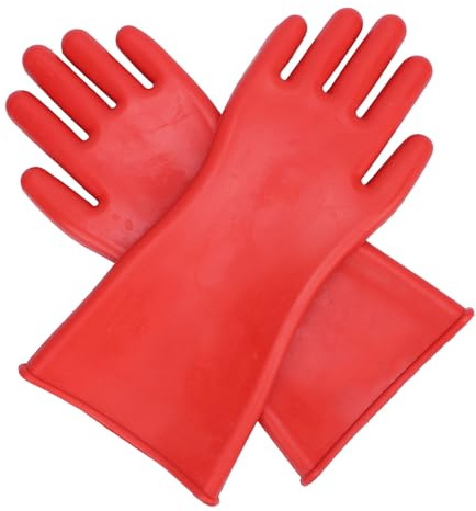 Srliya Gants de Travail de Protection de sécurité, Gants en Caoutchouc Haute Tension Isolés électriques 5000V 12KV, Gants en Caoutchouc Isolés électriques, Gants D'électricien en