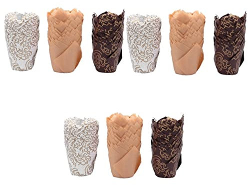 Cabilock 3 Set Di Pirottini Di Carta Multicolore Per Pirottini Per Muffin Accessori Per Pirottini Ideali Per Feste E Celebrazioni 150 Pezzi * 3