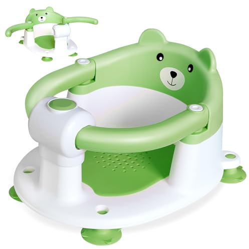 Baby Bath Seat for Babies 6 Months Plus, Toddler Bath Seats for Infant & Newborn, Baby Sit Up Chair with 4 Non-Slip Suction Cups