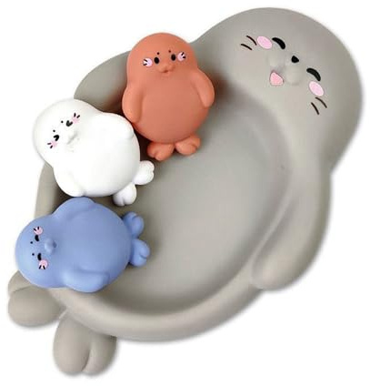 Rrlihjgu Lot de 4 Jouets de Piscine pour bébé - Jouets flottants pour Baignoire | Animaux faciles à saisir pour activité éducative précoce préscolaire et décoration de fête pour à partir