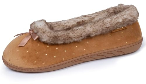 Isotoner Pantofole Pantofole Ballerine da donna, suola ultra morbida, comode, suola in memory foam 40