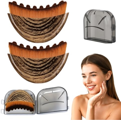 Lymphatische Gesichtsbürste, Ergonomische Gesichtsbürste Lymphdrainage Massagegerät Kontur Kinn mit Aufbewahrungsbox, Trockenbürste Gesicht Konturierung Verbessern (8 * 6cm, stück, 2)