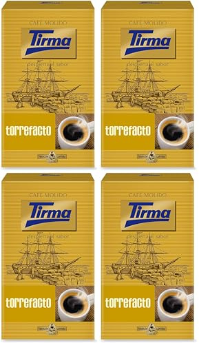 Tirma Torrefacto Café 250g | Café moulu espagnol de première qualité | Haute teneur en antioxydants | Pour cafetière/pressoir français, filtre, pour over, goutte à goutte, Moka Pot ou Aeropress