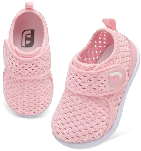 JOINFREE Toddler Water Shoes Baby Water Sandals Quick Dry Non-Slip Water Barefoot Swim Shoes Walking Shoes Sock Shoe for Kids Boys Girls Pink 18-24 Months Infant