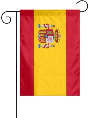 Drapeau de jardin imprimé drapeau espagnol pour décoration extérieure, petit drapeau de cour saisonnier d'hiver de Noël vacances décoration extérieure