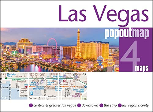 Las Vegas PopOut Map: Handy pocket size pop up city map of Las Vegas