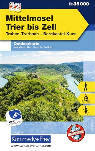 Kümmerly+Frey Outdoorkarte Deutschland 22 Mittelmosel, Trier bis Zell 1:35.000: Mit Trauben-Trarbach und Bernkastel-Kues. Touren für Wanderer, Biker und mehr! Free Download