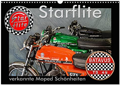 CALVENDO - Starflite verkannte Moped Schönheiten (Wandkalender 2027 DIN A3 quer), Monatskalender: Seltene Mopeds aus den 70er Jahren
