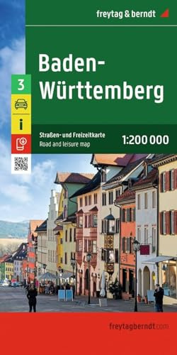 freytag & berndt Straßenkarte Baden-Württemberg 1:200.000: Straßen- und Freizeitkarte