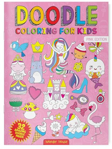 Doodle Coloring For Kids - Pink Edition