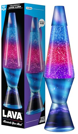 Lava Lamp Northern Lights 2160, Tri-colour Globe, Silver Glitter, Decorative Base and Cap, Original 14.5 inch LAVA® Motion Lamp to Illuminate Your Mood