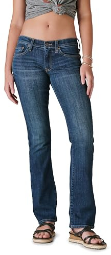 Lucky Brand Women's Mid Rise Sweet Bootcut Jean, Agate, 28W X 32L