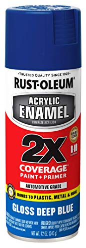 Rust-Oleum 271918 Acrylic Enamel 2X Spray Paint, 12 oz, Gloss Deep Blue