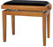GEWA piano bench Deluxe, solid wood, height-adjustable matt oak