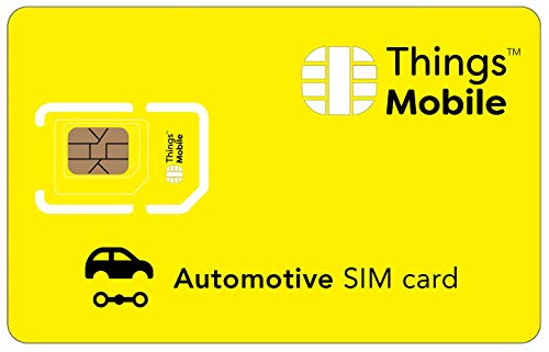 Scheda SIM per Automobile - Things Mobile - Copertura globale, rete multi-operatore GSM/2G/3G/4G LTE senza costi fissi, senza scadenza con tariffe competitive. 10 € di credito Incluso