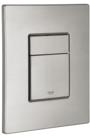 GROHE Skate Cosmopolitan - Abdeckplatte (wassersparend, für 2-Mengen- und Start & Stopp-Betätigung, 156 x 197 mm, langlebgi), supersteel, 38732DC0