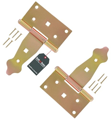 KOTARBAU® Cerniera per Cancello T 100 mm (3.94 in) 2pz serratura cancelletto chiusura porta portile persiane perno cardine luchetto sicurezza in acciaio