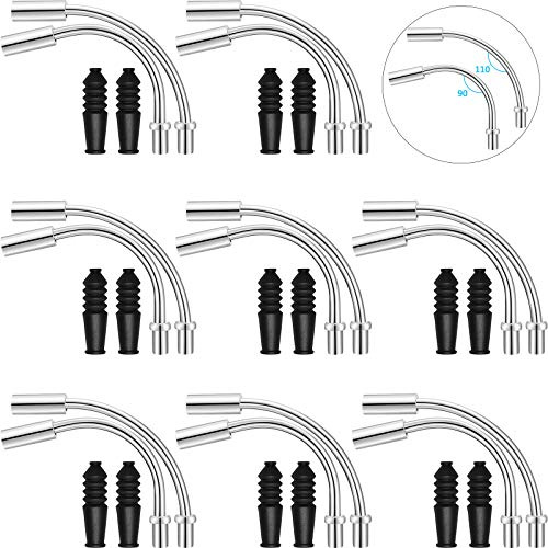 Boao 32 Pcs Bike Brake Cable Noodle Guide, V Brake Set, 90°/110° Bends