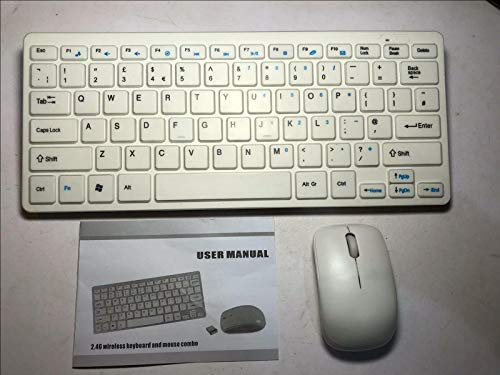 Replacement for White Wireless Small Keyboard & Mouse Set for Dell Desktop All in One PC